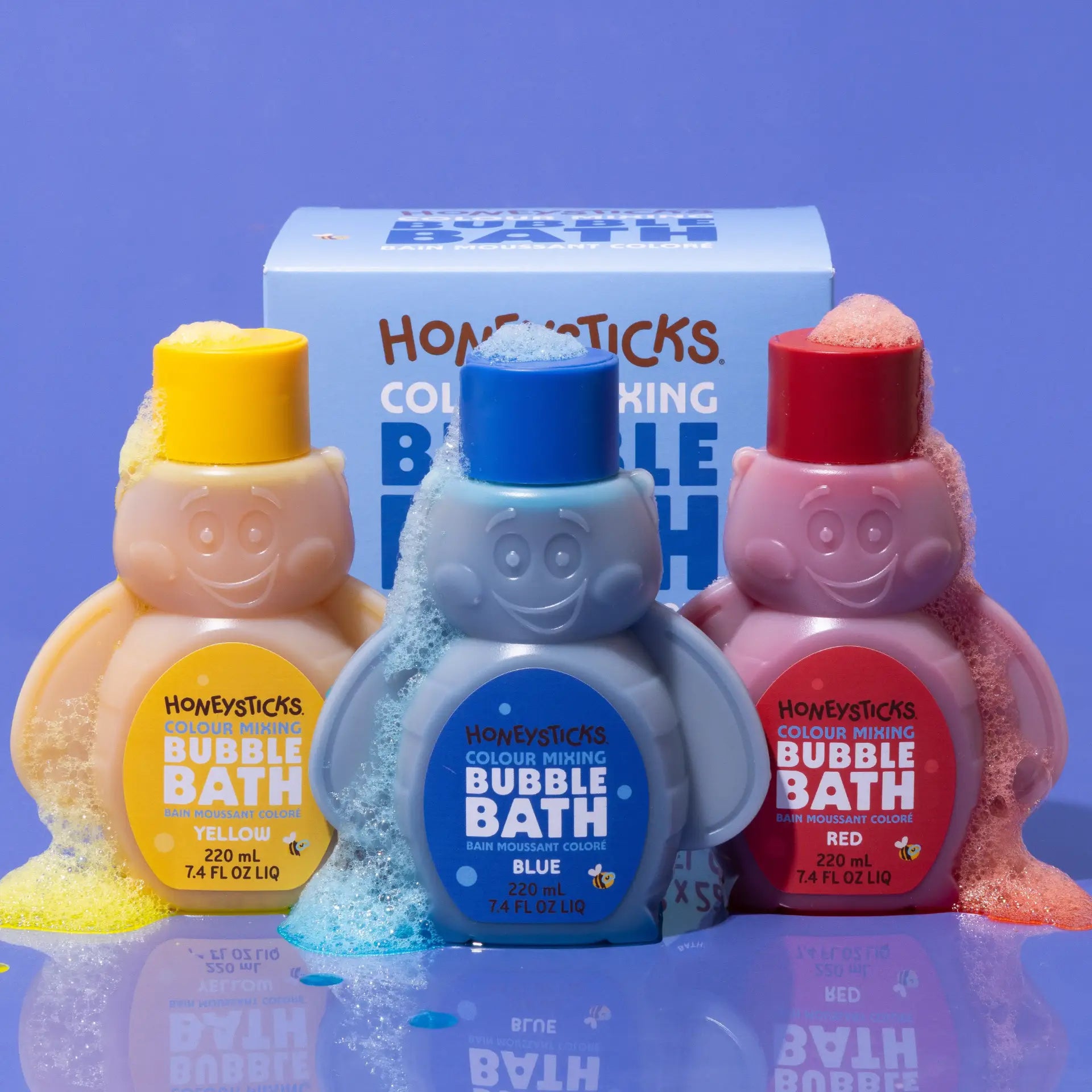Honeysticks Bubble Bath Colour Mixing 3pk 220ml