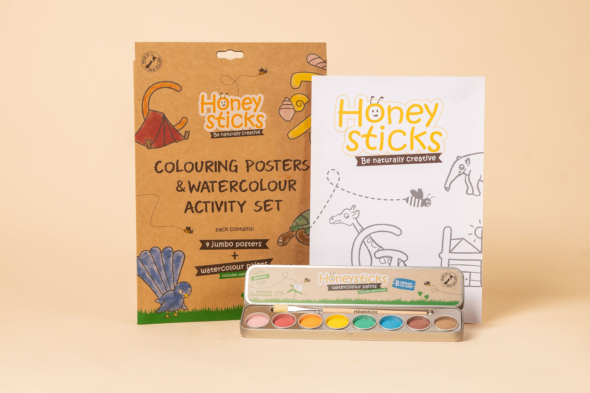 Jumbo Posters and Watercolour Paints Activity Set