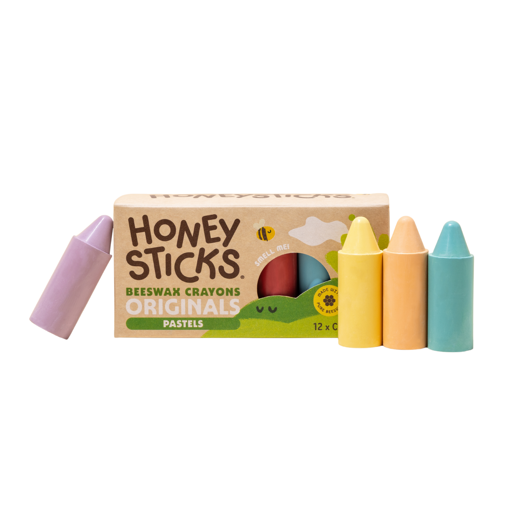 Honeysticks Beeswax Crayons Originals Pastel 12pk