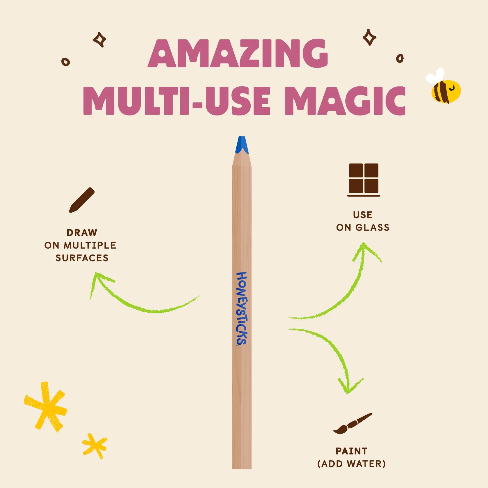 Magic 3-in-1 Beeswax Pencils Jumbo Triangles 10pk